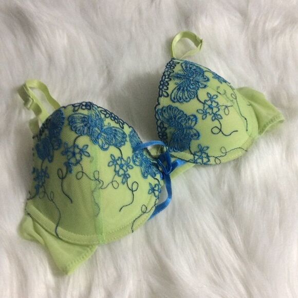 4 for $20//Retro Green Bra - Picture 3 of 7